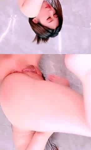 Sweet beauty masturbating on webcam close up