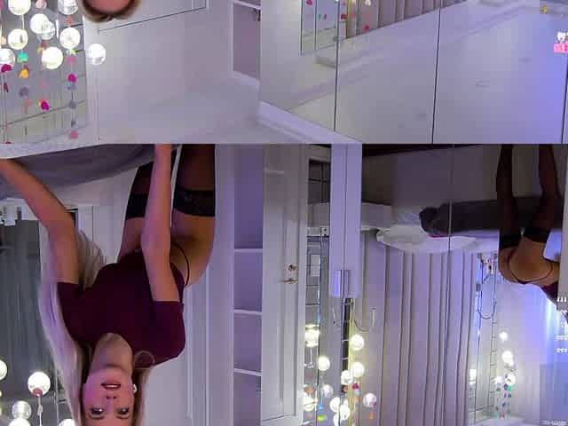 Blonde solo jerking off