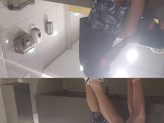 Cheating with my ex wife in public washroom during the time that my fresh wife is shopping