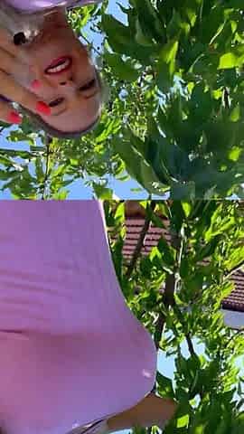 Absolutely Soaked in Public - Cherry Picking Gone Wrong with LenushkaDoll