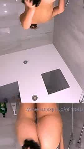 Amateur striptease and Solo masturbation