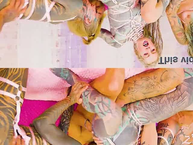 three Heavily Tattooed gals, two boyz - BBC & White Penis Fuckfest Mayhem