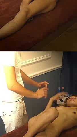Stiff in Asia - Dirty Masseur Fucks Petite Skinny Asian on Massage Section