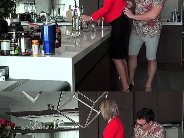 Tall blonde fingers a redheaded babes cunt