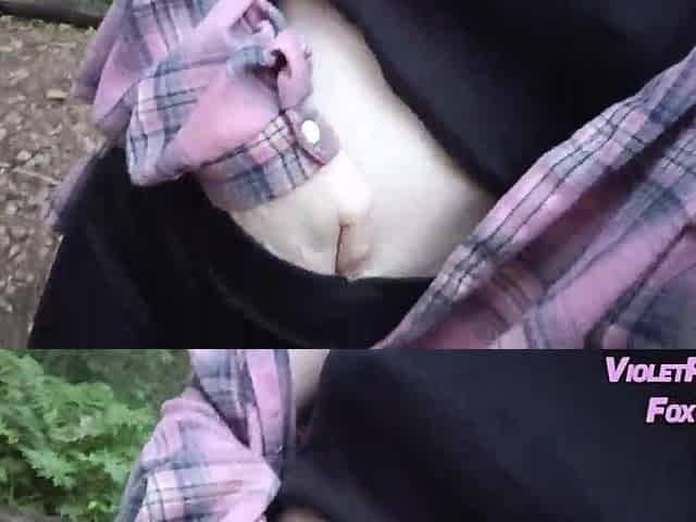 Risky Solo Public Nudity in the Forest