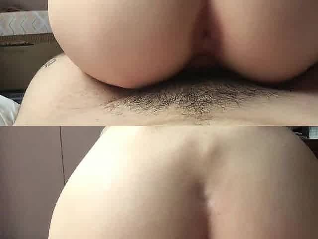 Close up constricted cunt sliding up and down on large cock