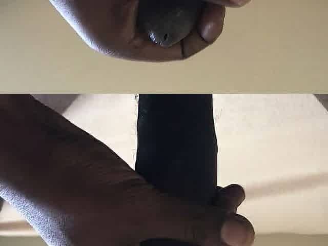 Jerking off thick BBC Chocolate Pole