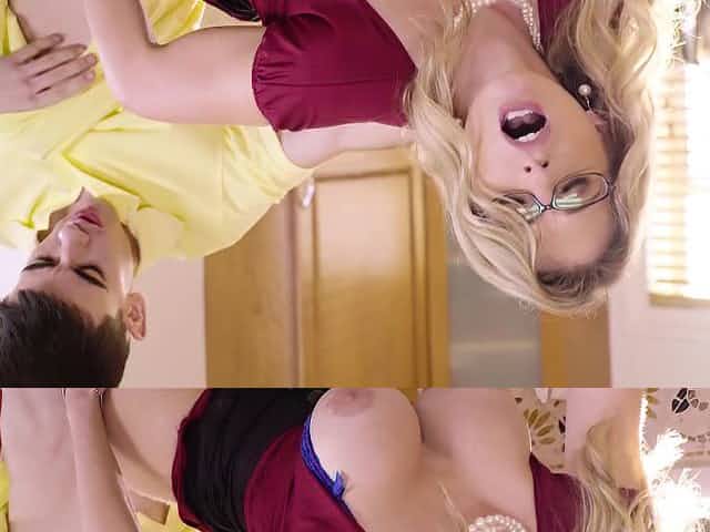 Hot mom gets to feel her son deep inside the wet pussy