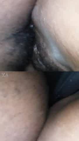 Slender Black Creampie two