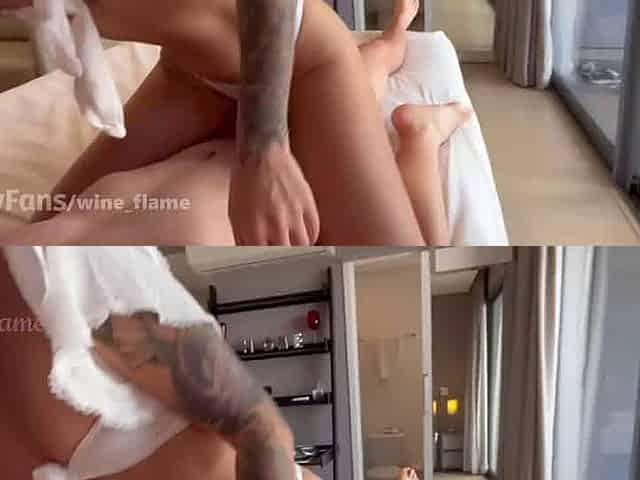 After I started sitting cozily on his giant dick, he never dreamed to leave the house again - a scorching gonzo porn!