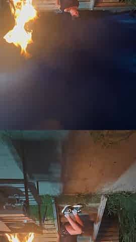 Stairway Tease by the Fire - Sheer Top, Thong & Slow Dance