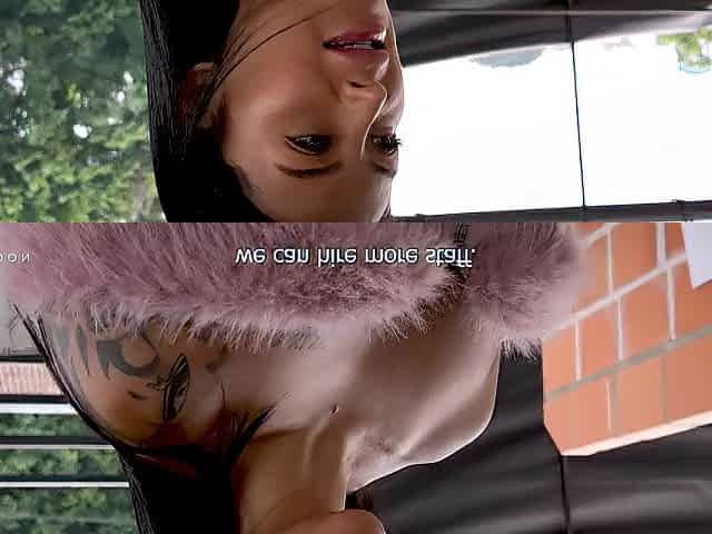 A construction worker inserts his big dong into his breasty boss on a terrace - Brandon Cruz & Mariana Martix