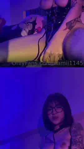 Namii11455 Onlyfans, Nami with glasses and big boobs, horny with dildo and vibrator