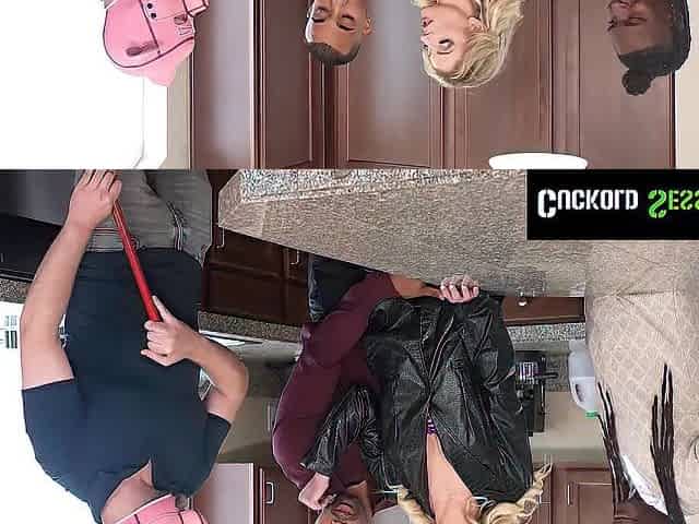CUCKOLD SESSIONS - Piggy Cuck Cleans Whilst Hyley Winters Gets Booty Drilled