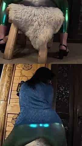 Deep Blow-job and Cum Play on My Shiny Cameltoe 285