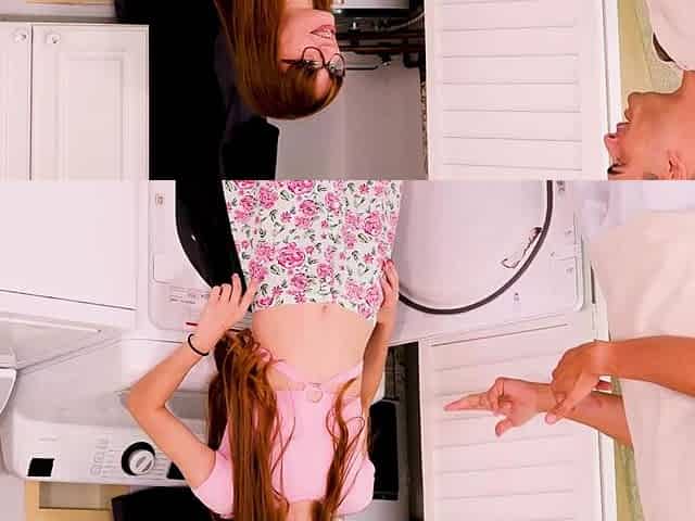Petite18 Jessica Marie Laundry Room Blowjob and Cowgirl