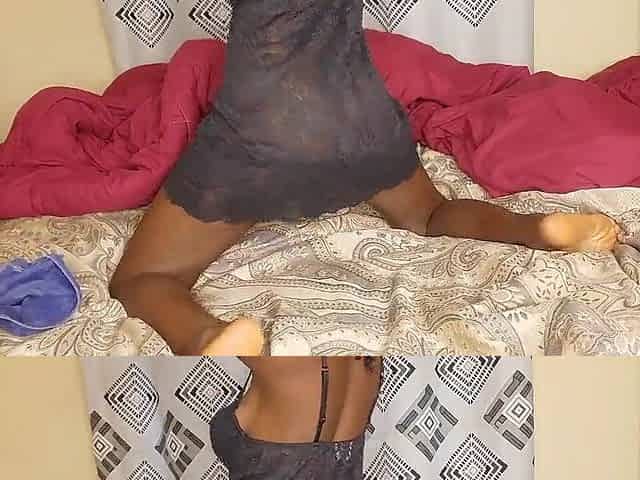 Nice-looking gal with ebony cunt