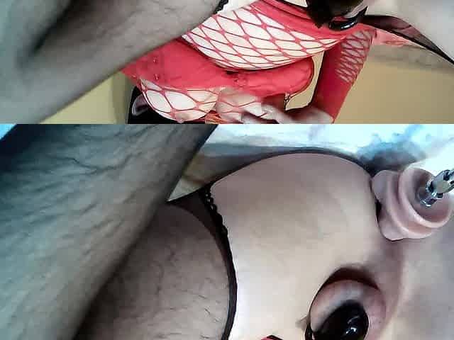 Sissy use bang machine from 0 to 100
