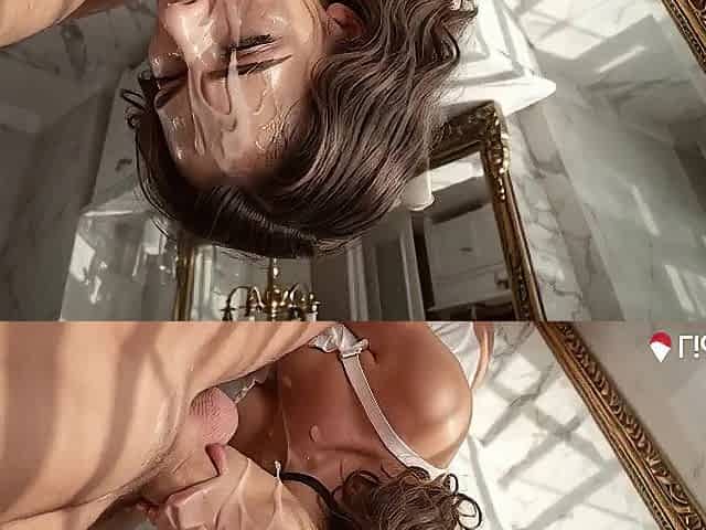 I banged a hotel room service angel when this babe caught me stroking; l cum in her throat.[AI]