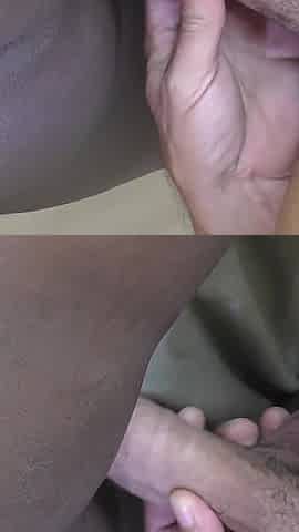POV Fuck From Behind and Creampie - Interracial Amateur Scene