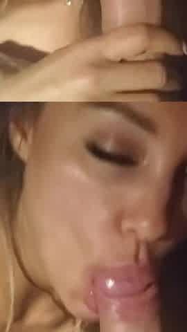Beautiful Monika Fox sexy ball licking & cock sucking