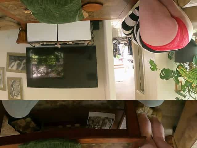 Stepmom Is Hanging Out In Her Underwear In The Living Room