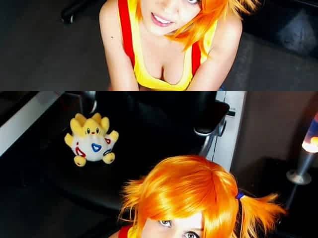 Misty Cosplay Blowjob. POV & Eye Contact