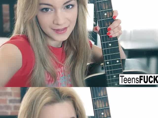 Blond teen Sonia Lovely gives him her enjoyable booty
