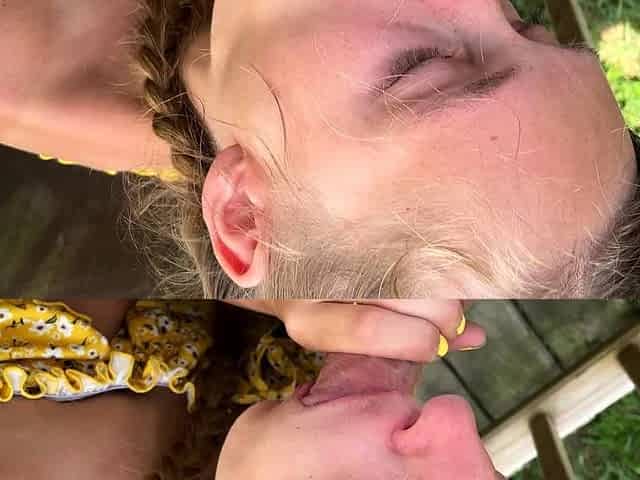 Amateur teen blowjob babe facialized and she loves it