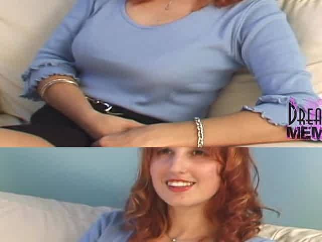 All Natural Redhead Strips Nude in Hot Casting