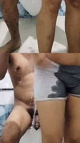 Newly Married Indian Wife Sonali with Her Husband on Wedding Night in Hotel Bathroom Part 1