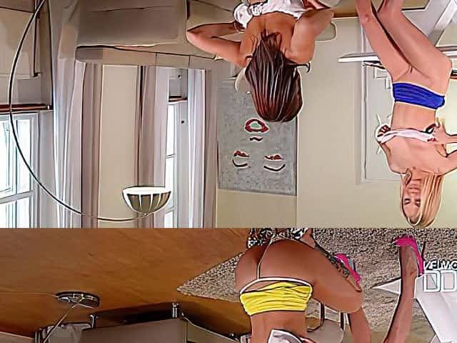Suzy Rainbow And Nancy A - Vegetable Dildo Demonstration - Lesbians Kitchen Games