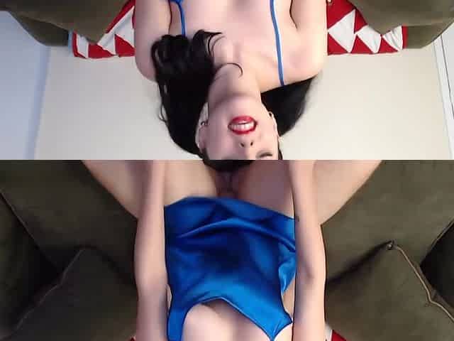 Silk dress and red lipstick make cock hard even before passionate fuck