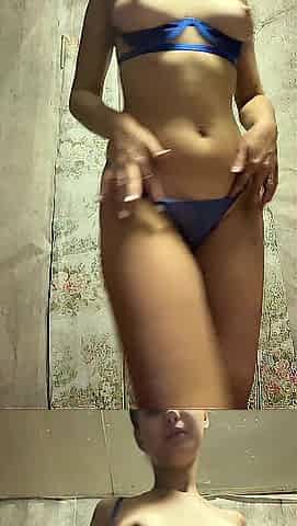 Shows her impure holes, inserts biggest rod in her anus