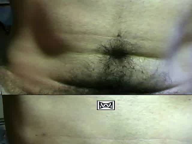 hirsute dude work out show dong and booty