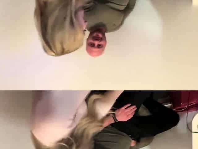 Magdalenas ride in the bathroom Anal Blonde Blowjob Cumshot