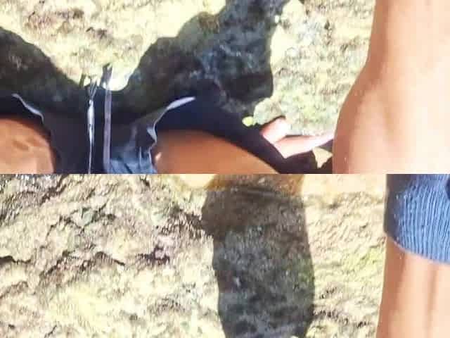 Risky Adventure - Running with a stop to touch my penis on public beaches