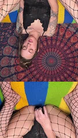 Chery Trees Fingering and Fucking Wet Pussy in Fishnets