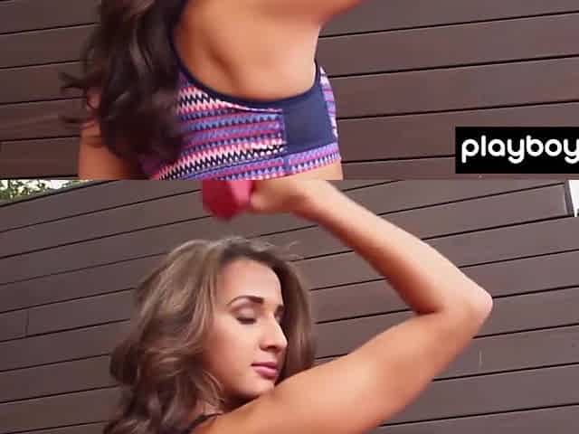 Stacey Kay In Perfect Brunette Strips In Her Sexy Lingerie