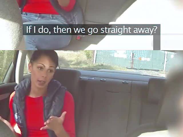 Dark skin babe gets pounded in the backseat of the taxi