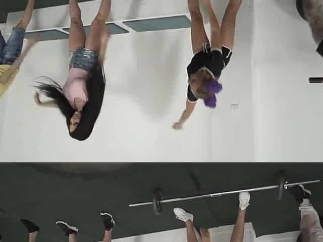 Oxana, Nek Sinner, Alice Alisaki in hot gym group sex