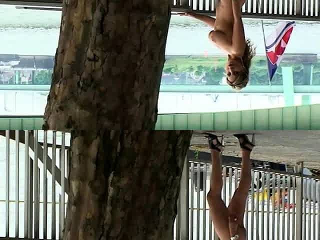 Outdoor undressed Public