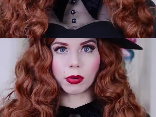 Red haired babe with blue eyes is some kind of a witch who likes to tease