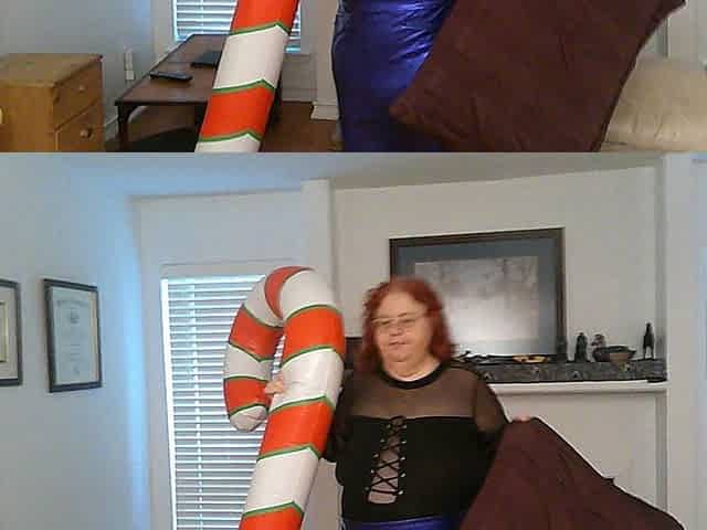 Big Beautiful Nurse Vicki Trys to Squash Her Candy Cane?