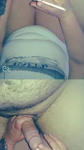 cum with a cigarette