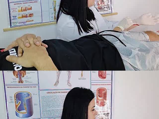 A real nurse's oral, surprised by the patient's erection