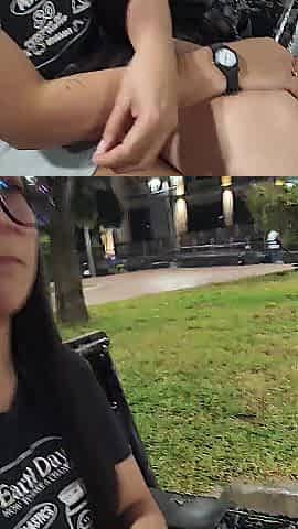 I meet a gorgeous Colombian woman I don't know in a park and take her home.