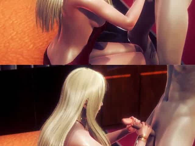 Hentai Uncensored - Nataly Handjob with Cumshot in Her Face and Footjob - Japanese Asian Manga Anime Game Porn