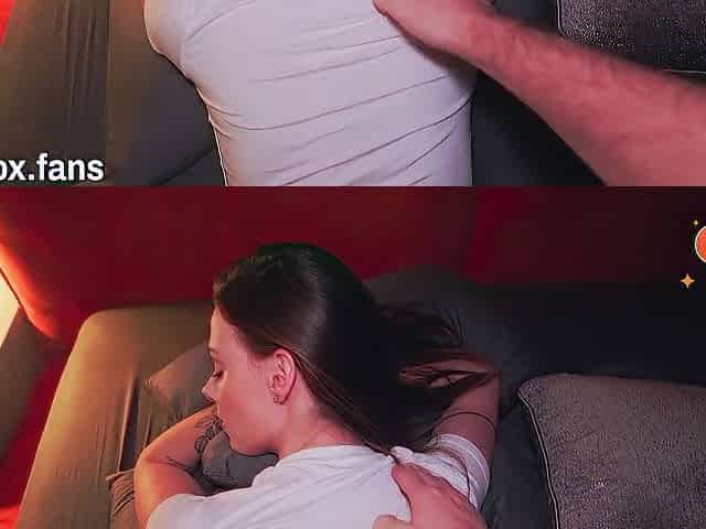 POV: "Getting Harder?" Lewd Stepsis Teases Stepbro in Xmas Pants During Massage & Rides Him
