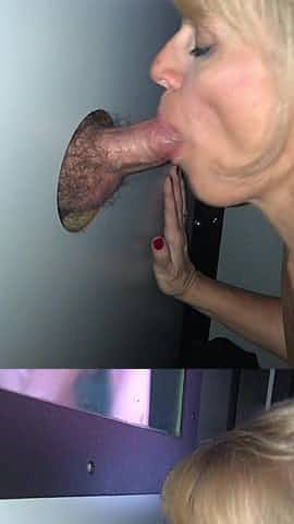 Glory Hole Slut Gets the Cum